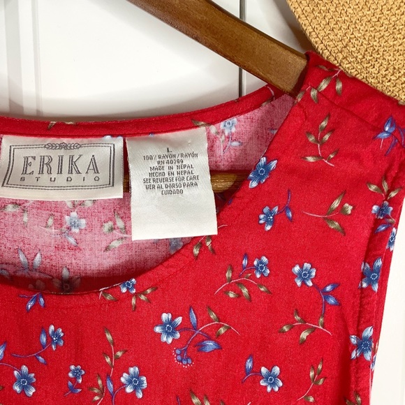 Vintage Sleeveless Floral Dress - Picture 3 of 10